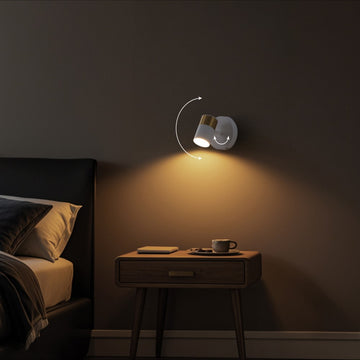 Paola 6" 1-Light Modern Adjustable Head Integrated Dimmable LED Rechargeable Wall Spotlight with Touch Sensor - JONATHAN Y